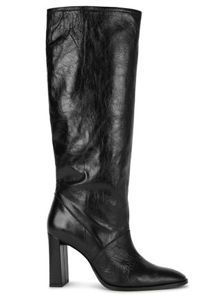 By Far + Camilla 100 Black Leather Knee-High Boots