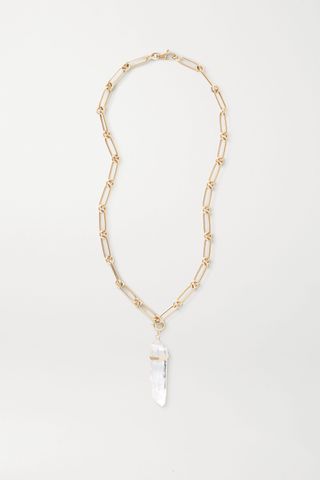 Jia Jia + 14-Karat Gold Quartz Necklace