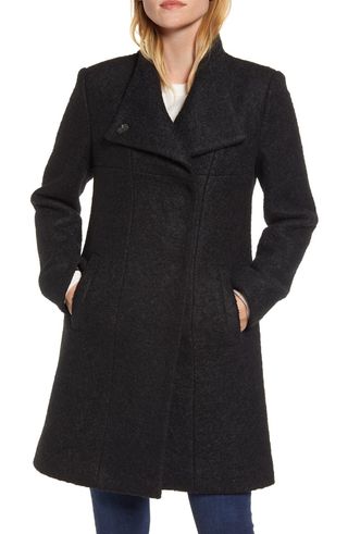 Kenneth Cole New York + Wool Blend Bouclé Coat