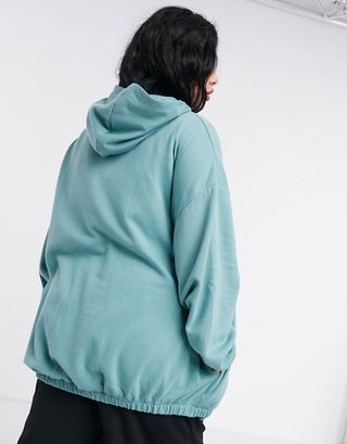 ASOS + Super Oversized Cocoon Hoodie With Side Pockets in Teal