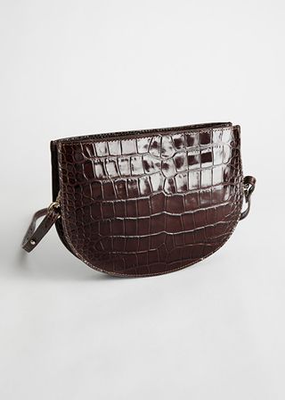 & Other Stories + Croc Leather Small Shoulder Bag