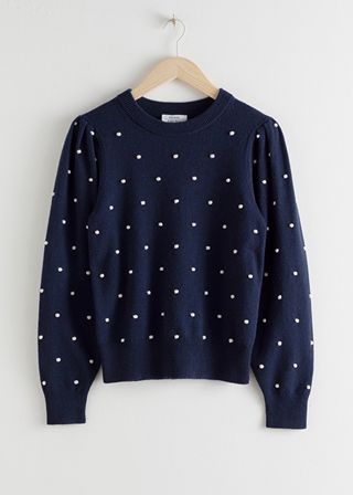 & Other Stories + Polka Bobble Knit Sweater