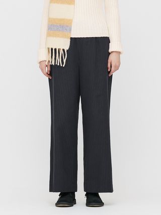Uniqlo + Relaxed Striped Drawstring Wide Fit Pant