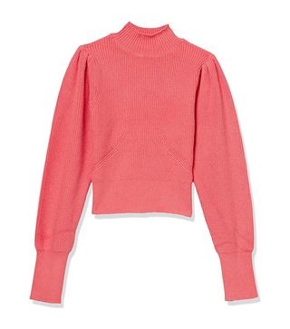Astr the Label + Mock Neck Puff Sleeve Longsleeve Knit Sweater
