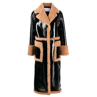 Stand Studio + Faux Shearling-Trimmed Coat