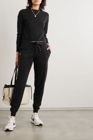 Allude + Wool and Cashmere-Blend Sweater and Track Pants Set