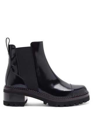 See by Chloé + Luxor Chunky-Sole Leather Chelsea Boots
