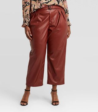 Who What Wear x Target + High-Rise Belted Pleat Front Pants