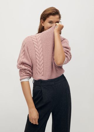 Mango + Cable-Knit Sweater