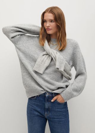 Mango + Textured Knit Sweater