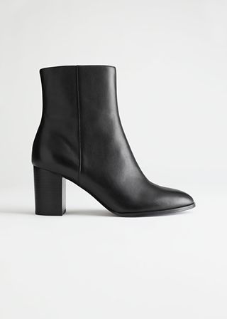 
Other Stories + Almond Toe Leather Ankle Boots