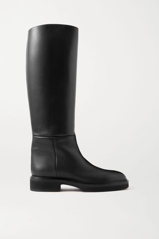 Khaite + Derby Leather Knee Boots