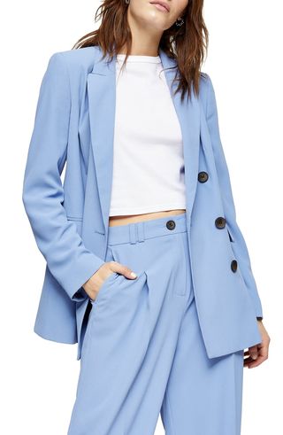 Topshop + Double Breasted Suit Jacket