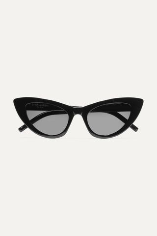 Saint Laurent + Lily Cat-Eye Acetate Sunglasses