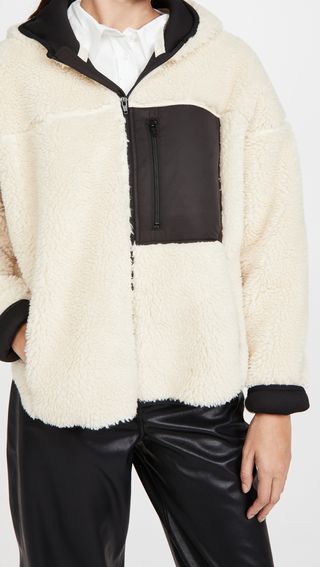 3.1 Phillip Lim + Sherpa Bonded Sporty Jacket With Hood