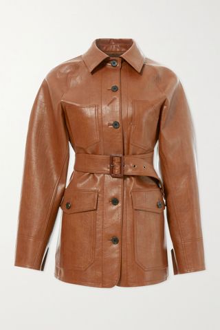 LVIR + Belted Faux Leather Jacket
