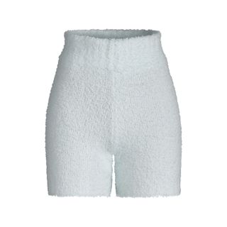 Skims + Cozy Knit Shorts in Aqua