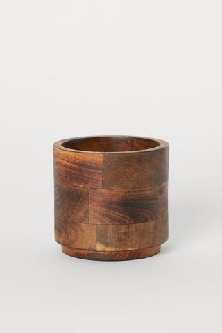 H&M + Small Wooden Plant Pot