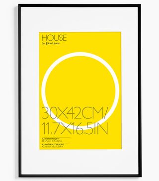 House by John Lewis + Aluminium Photo Frame, A2 with A3 Mount