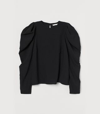 H&M + Puffed-Sleeved Blouse