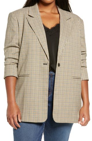 Treasure 
Bond + Plaid Blazer