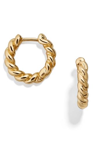 Baublebar + Twisted Huggie Hoop Earrings