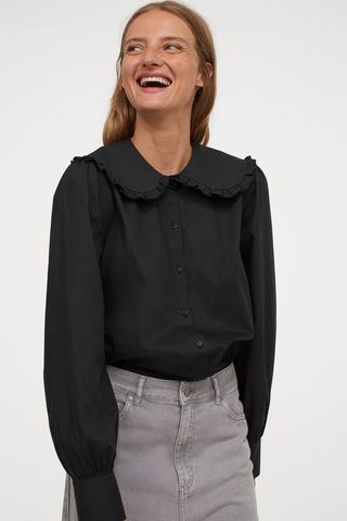 H&M + Large-Collared Blouse