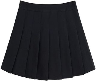 Hoerev + High Waist Pleated Skater Tennis School Skirt