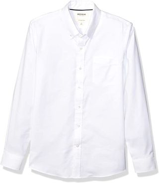 Goodthreads + Slim-Fit Long-Sleeve Wrinkle Resistant Comfort Stretch Oxford Shirt