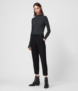 AllSaints + Aleida Tapered Low-Rise Trousers