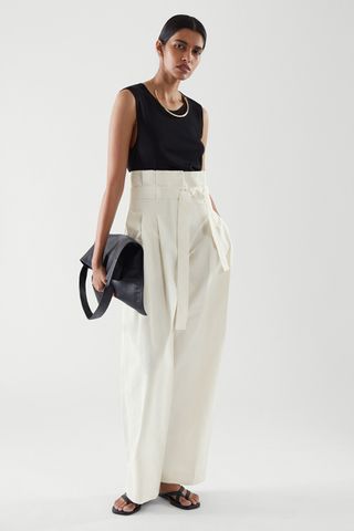 Cos + High-Waisted Paperbag Pants