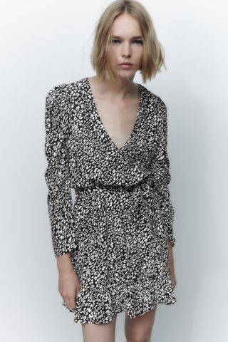Zara + Animal Print Mini Dress