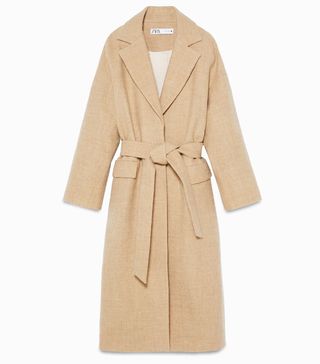 Zara + Limited Edition Belted Wool Coat