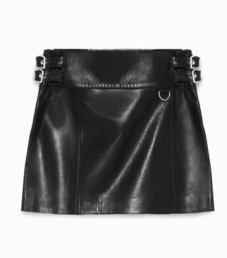 Zara + Limited Edition Leather Mini Skirt