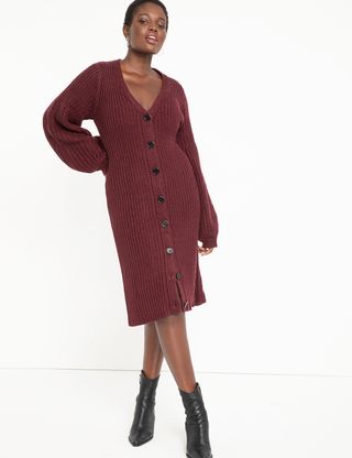 Eloquii + Cardigan Sweater Dress