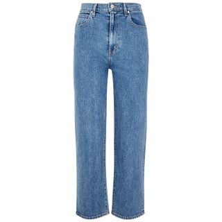 Slvrlake + London Blue Cropped Straight-Leg Jeans