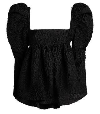 Kiki Vargas + Puff-Sleeve Smock Top