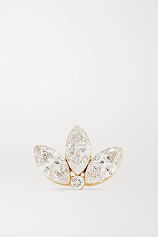 Maria Tash + Lotus 18-Karat Gold Diamond Earring