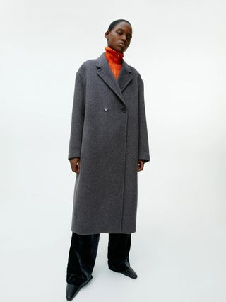 Arket + Double-Breasted Wool Coat