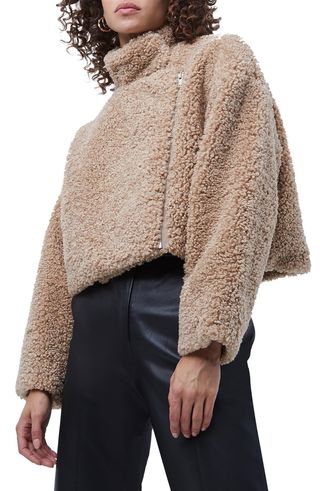 French Connection + Iren Faux Shearling Crop Jacket