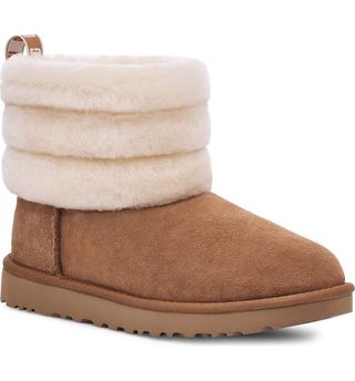 Ugg + Classic Mini Fluff Quilted Boots