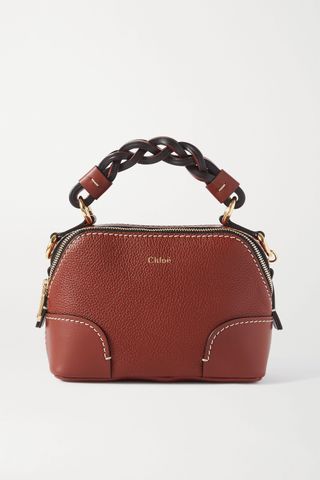 Chloé + Daria Mini Textured and Smooth Leather Tote