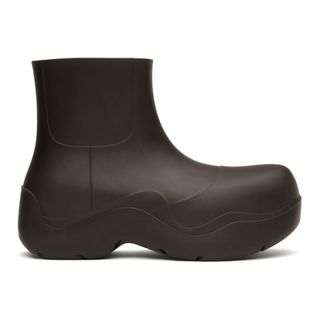 Bottega Veneta + Brown Matte BV Puddle Boots