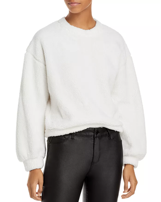 Aqua + Sherpa Blouson Sweatshirt