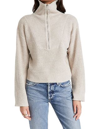 Line & Dot + Half Zip Sweater