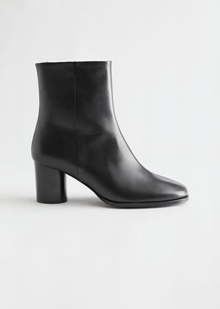 & Other Stories + Block Heel Leather Boots