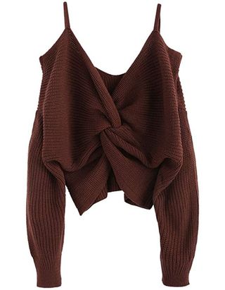 Zaful + Cold Shoulder Sweater