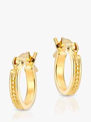 V by Laura Vann + Frances Textured Hoop Earrings in Gold