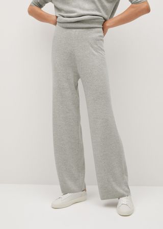 Mango + Ribbed Knit Trousers