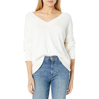 The Drop + Lisa Soft Slouchy V-Neck Sweater